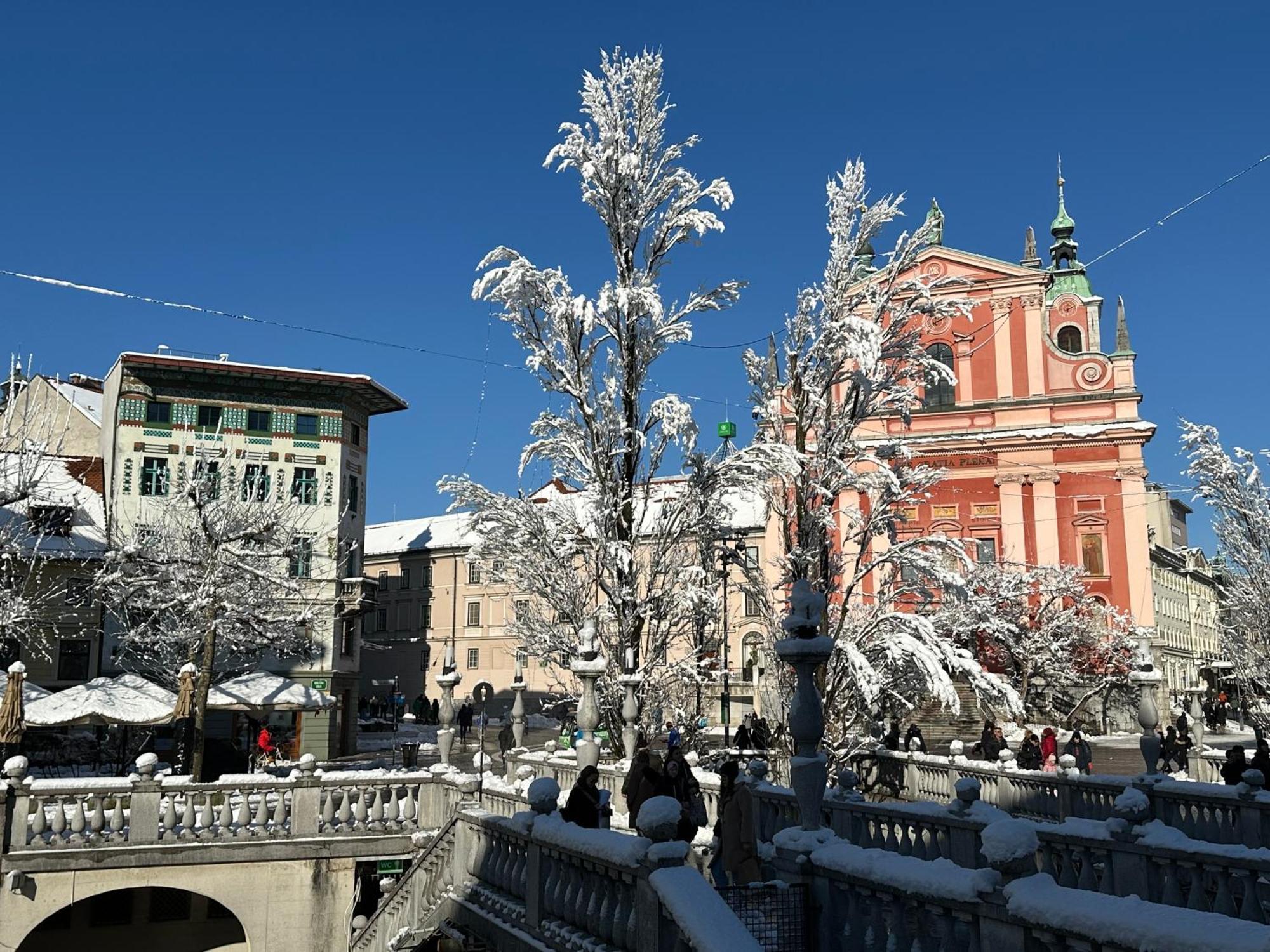 Triple Bridge Ljubljana Apartment Ngoại thất bức ảnh